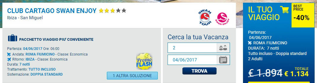 Offerta su alpitour.it Ibiza San Miguel offerta