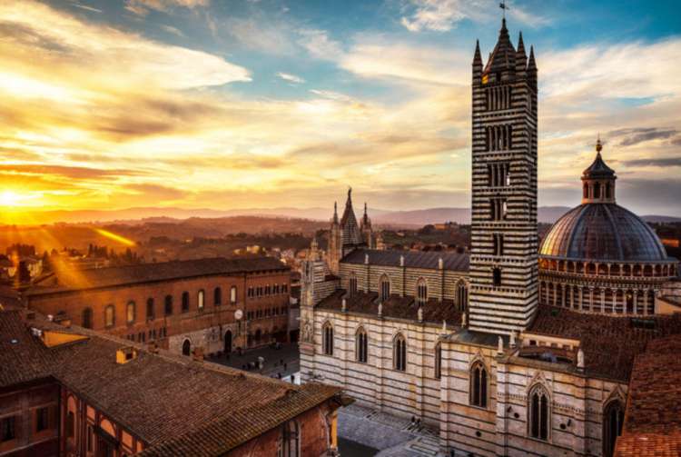 Vista del Duomo di Siena 