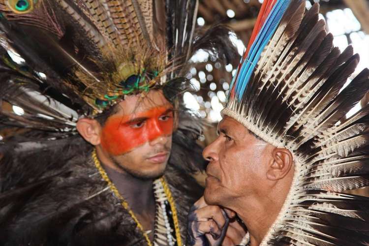 Indigeni nel villaggio Potiguara 