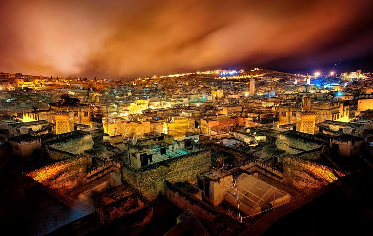 Medina di Fez di Notte