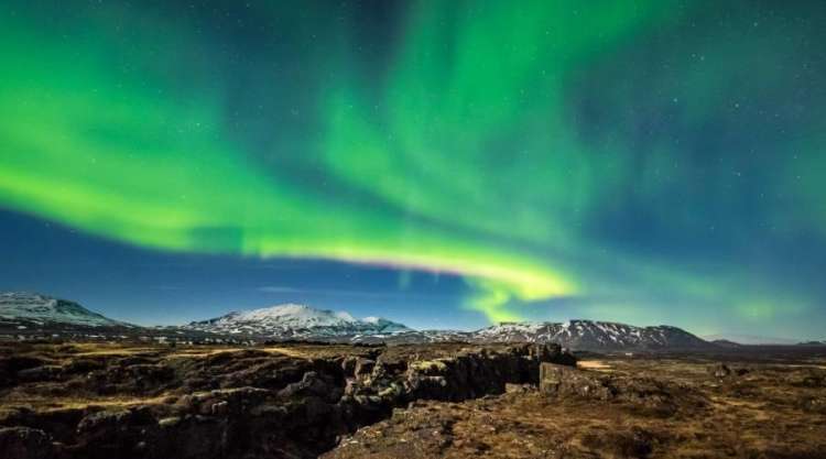 Aurora Boreale sul Parco Nazionale del Thingvellir
