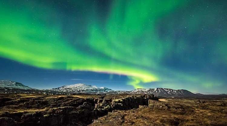 Aurora Boreale sul Parco Nazionale del Thingvellir