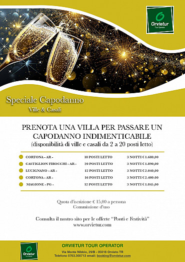 Prenota una villa di lusso per passare un Capodanno indimenticabile