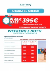 SHARM EL SHEIKH - 395€ PROMO FLASH Gennaio/Febbraio
