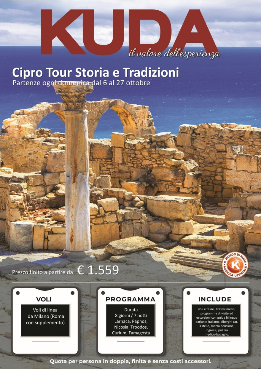CIPRO STORIA E TRADIZIONI - 8 Giorni -  PAPHOS-NICOSIA-FAMAGUSTA